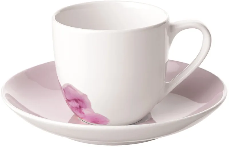 Espressotasse mit Untertasse Rose Garden 70 ml by Villeroy & Boch in Roze-roze – product photo