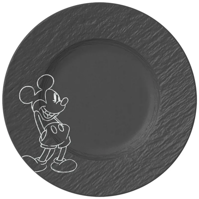 Frühstücks-/Dessertteller Manufacture Rock Mickey Mouse ø 21,7 cm Set van 6 by Villeroy & Boch in Zwart-gekleurd – product photo