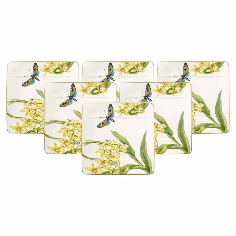 Frühstücksteller Amazonia 23 x 23 cm Set van 6 by Villeroy & Boch in Gekleurd – product photo