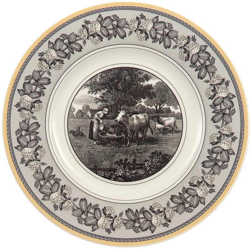 Frühstücksteller Audun Ferme ø 21,6 cm by Villeroy & Boch in Wit-grijs-geel – product photo
