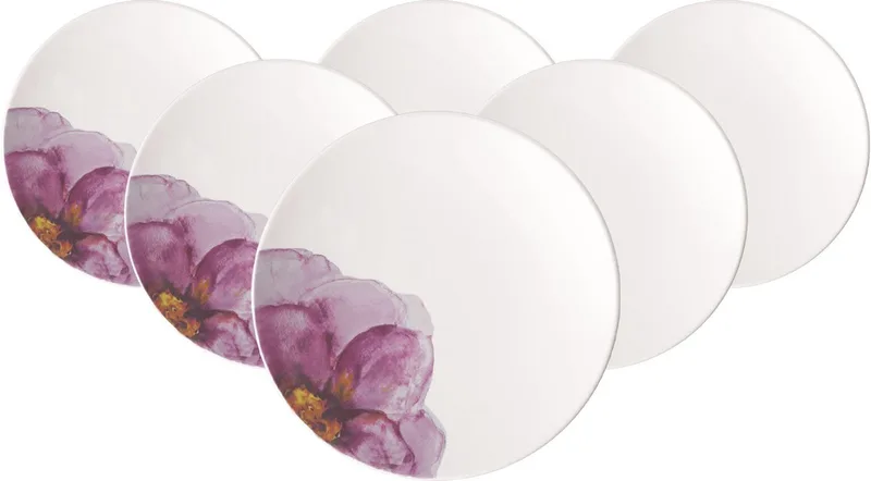 Frühstücksteller Coupe Rose Garden ø 21,2 cm Set van 6 by Villeroy & Boch in Gekleurd – product photo