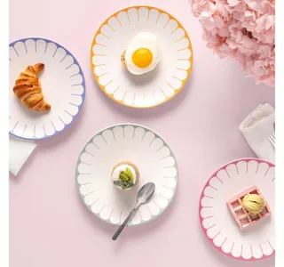 Frühstücksteller Fleur Couleur ø 21,2 cm Set van 4 by Villeroy & Boch in Gekleurd – product photo 2 of 5