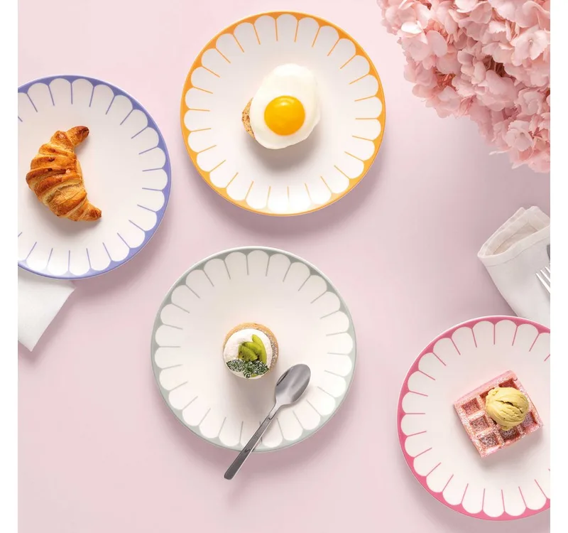 Frühstücksteller Fleur Couleur ø 21,2 cm Set van 4 by Villeroy & Boch in Gekleurd – product photo 2 of 5
