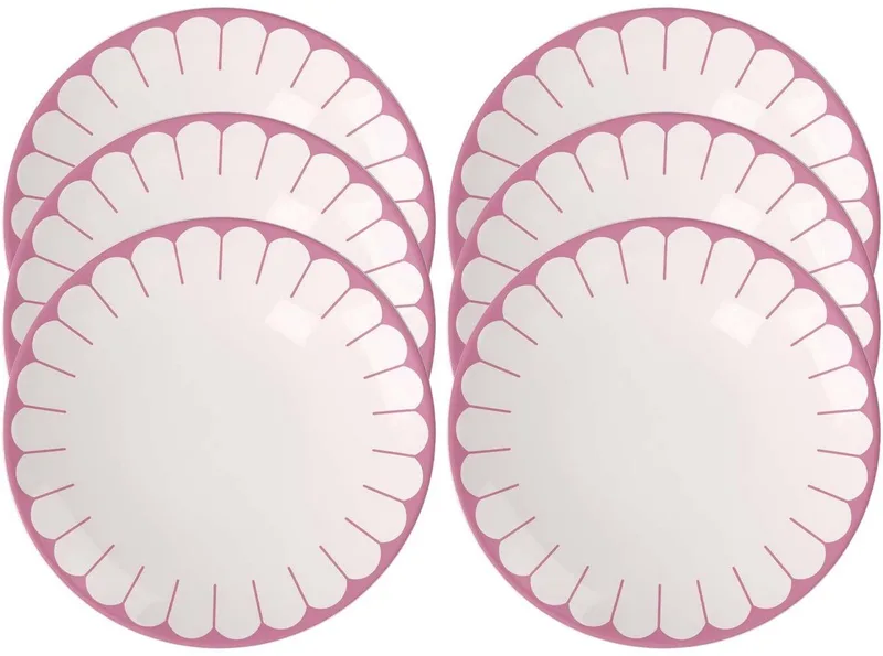 Frühstücksteller Fleur Couleur ø 21,2 cm Set van 6 by Villeroy & Boch in Pink – product photo