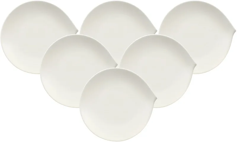 Frühstücksteller Flow ø 21 cm Set van 6 fra Villeroy & Boch i Wit-gekleurd – produktbillede
