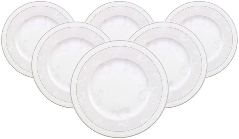 Frühstücksteller Gray Pearl ø 22,7 cm Set van 6 fra Villeroy & Boch i Wit-gekleurd – produktbillede