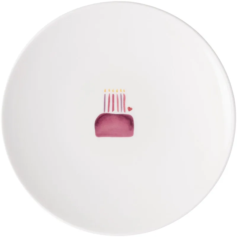 Frühstücksteller Happy Birthday With Love ø 21,2 cm by Villeroy & Boch in Wit-rood – product photo