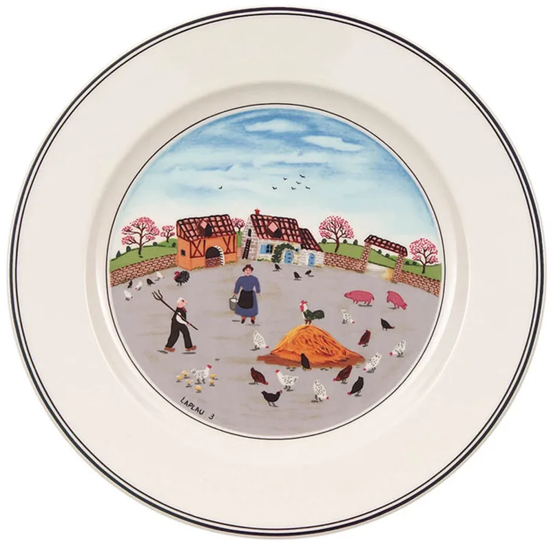 Frühstücksteller Hühnerhof Design Naif ø 21 cm de Villeroy & Boch en Gekleurd – photo produit