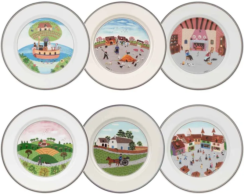 Frühstücksteller Kollektion Design Naif ø 21 cm Set van 6 fra Villeroy & Boch i Gekleurd – produktbillede