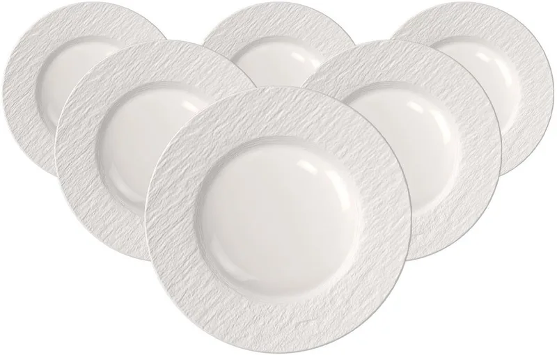 Frühstücksteller Manufacture Ice ø 21,7 cm Set van 6 by Villeroy & Boch in Wit-gekleurd – product photo