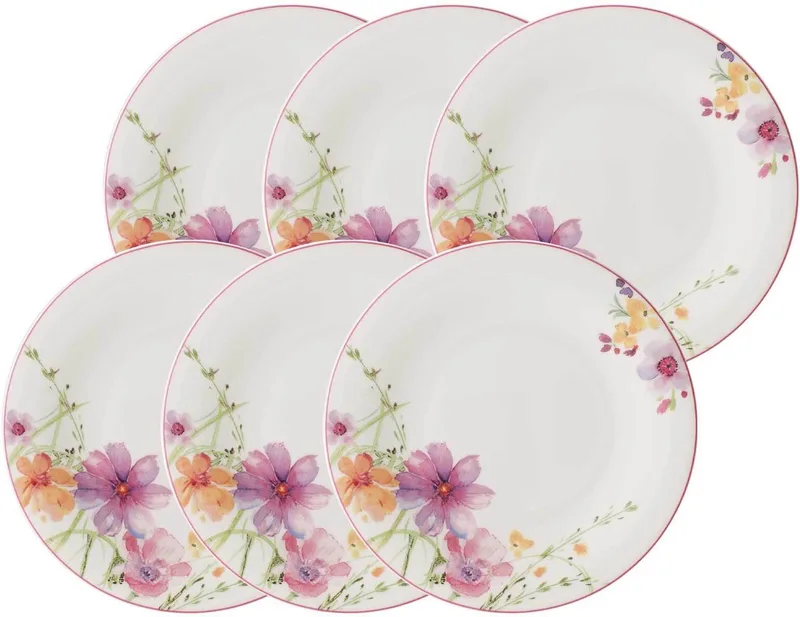 Frühstücksteller Mariefleur Basic ø 21 cm Set van 6 de Villeroy & Boch en Gekleurd – photo produit