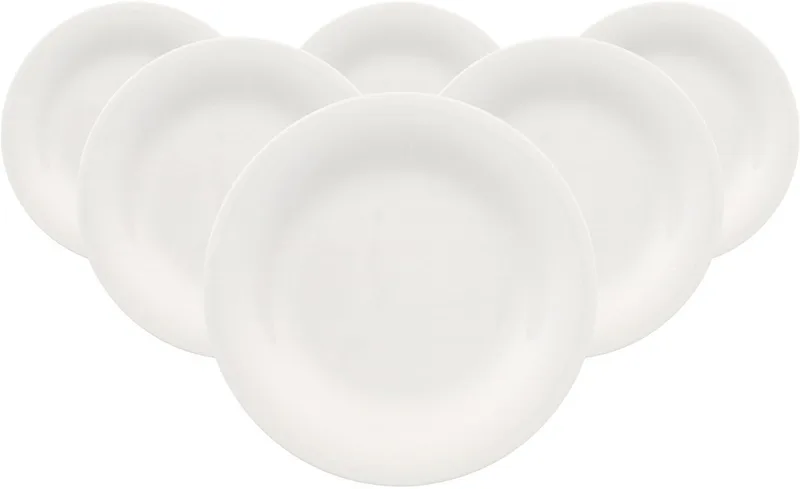 Frühstücksteller New Cottage Basic ø 21,5 cm Set van 6 by Villeroy & Boch in Wit-gekleurd – product photo