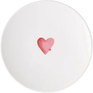 Frühstücksteller Sending Love With Love ø 21,2 cm by Villeroy & Boch in Wit-rood – product photo 1 of 4