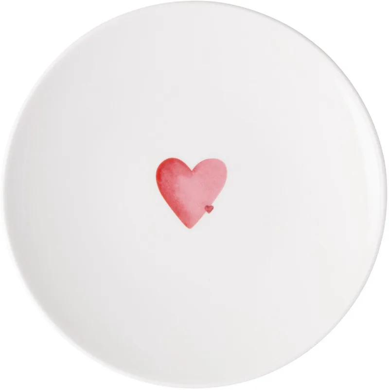Frühstücksteller Sending Love With Love ø 21,2 cm by Villeroy & Boch in Wit-rood – product photo 1 of 4