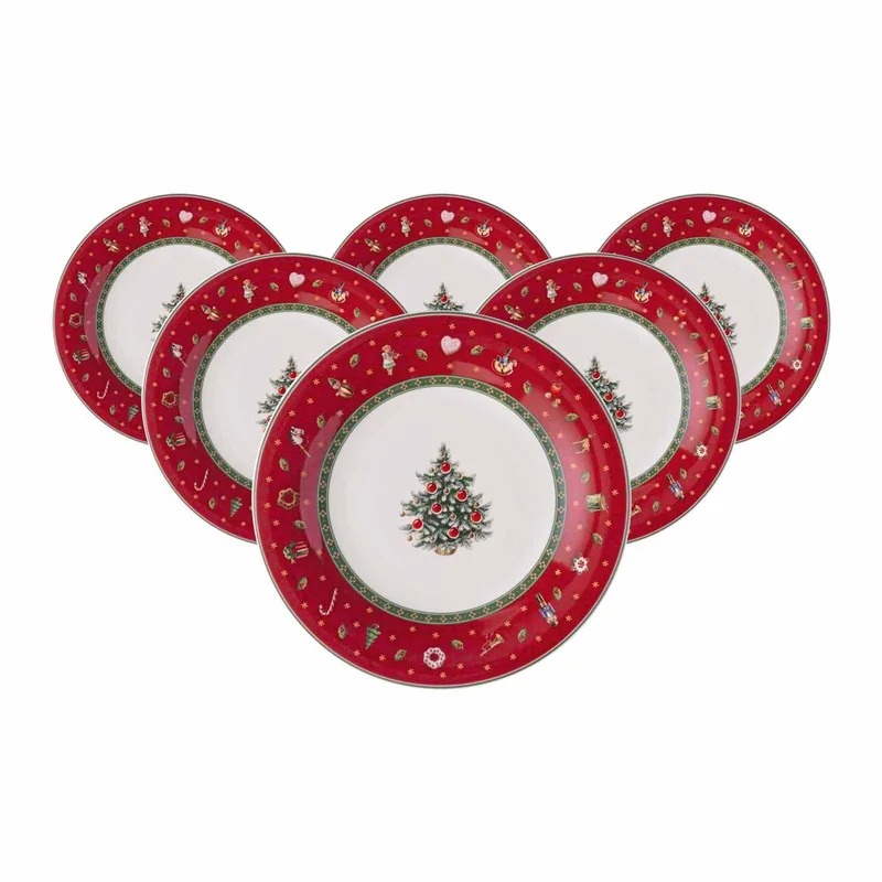 Frühstücksteller Toy's Delight ø 21,5 cm Set van 6 by Villeroy & Boch in Red – product photo