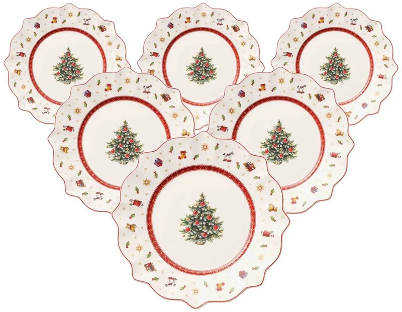 Frühstücksteller Toy's Deligth ø 24,5 cm Set van 6 fra Villeroy & Boch i Wit-gekleurd – produktbillede