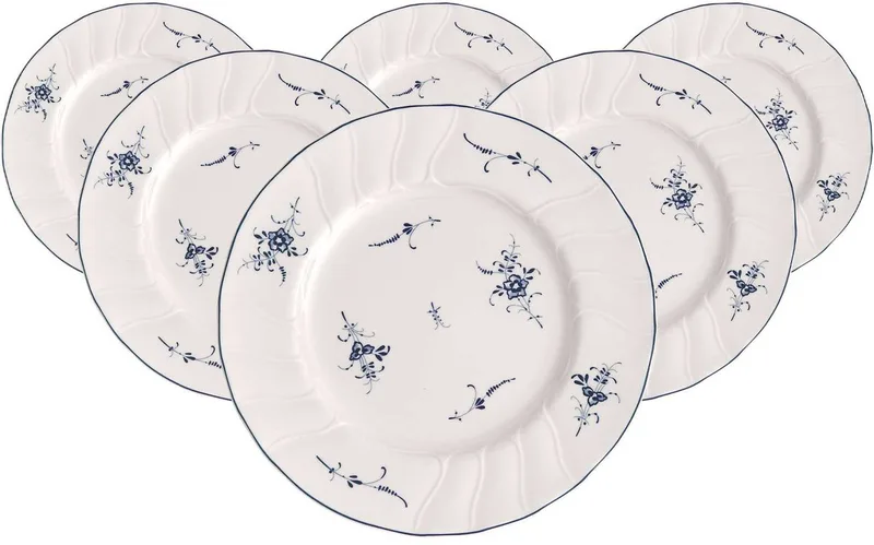 Frühstücksteller Vieux Luxembourg ø 20,5 cm Set van 6 by Villeroy & Boch in Wit-blauw – product photo