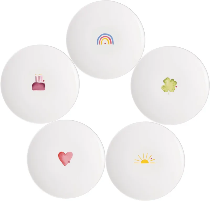 Frühstücksteller With Love ø 21,2 cm Set van 5 by Villeroy & Boch in Gekleurd – product photo