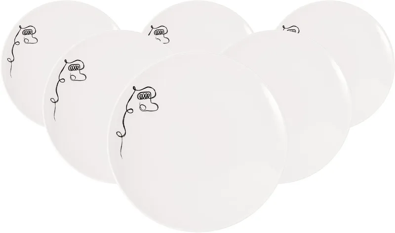 Frühstücksteller XMAS Statement Lines ø 21,2 cm Set van 6 von Villeroy & Boch in Wit-gekleurd – Produktfoto