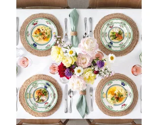 Garden vierkante schotel - 30 cm - Porselein fra Villeroy & Boch i Weiß-bunt – produktbillede 2 af 2