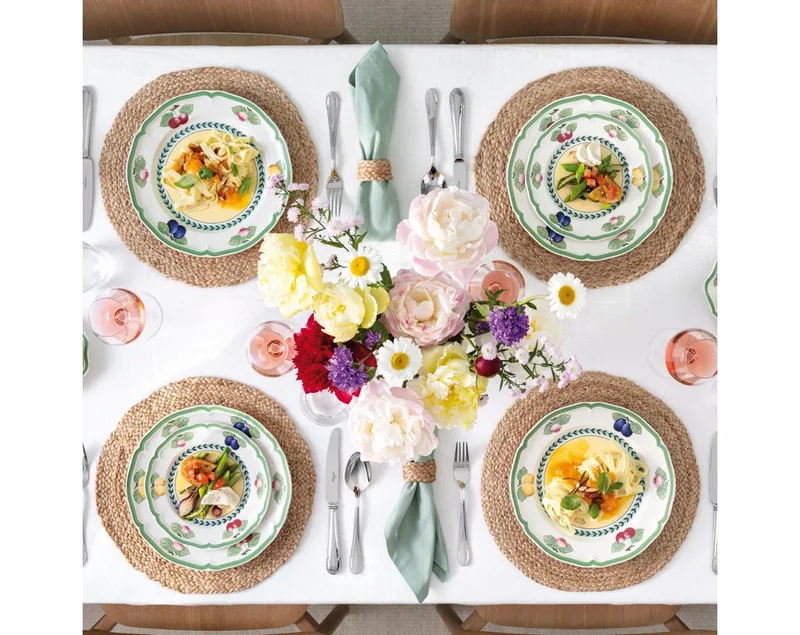 Garden vierkante schotel - 30 cm - Porselein fra Villeroy & Boch i Weiß-bunt – produktbillede 2 af 2
