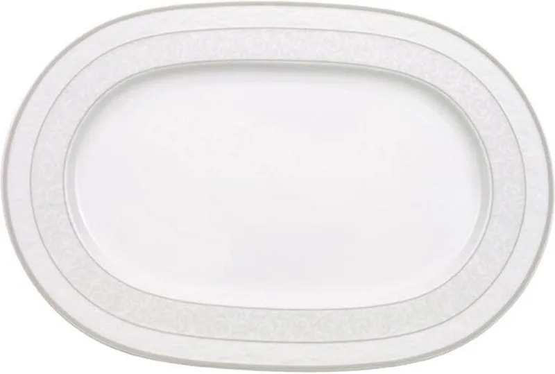 Gray Pearl Serveerschaal Ovaal 35cm by Villeroy & Boch in Wit-gekleurd – product photo