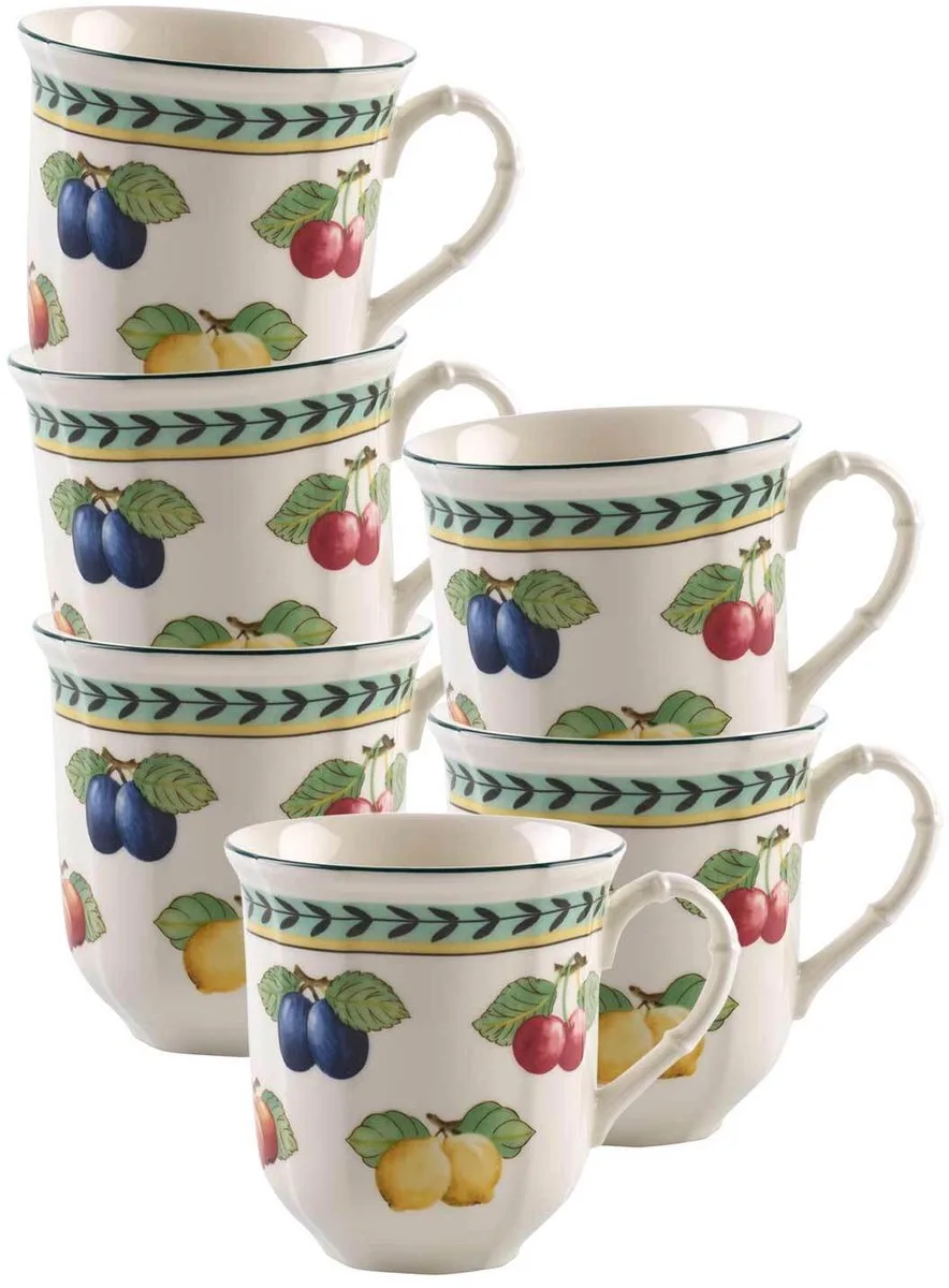 Henkelbecher French Garden Fleurence 380 ml Set van 6 von Villeroy & Boch in Gekleurd – Produktfoto