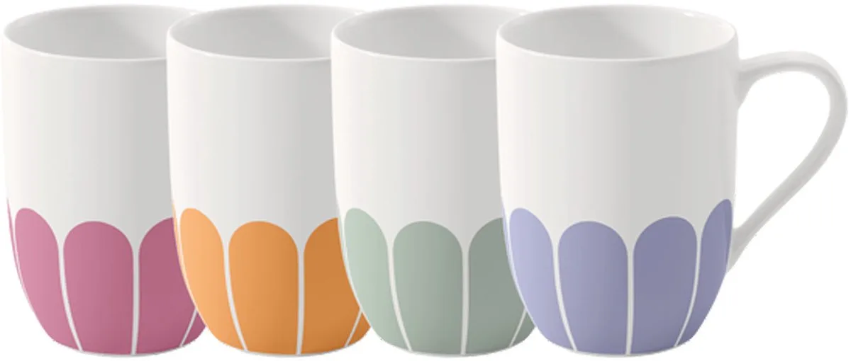 Henkelbecher-Set Fleu Couleur 290 ml Set van 4 de Villeroy & Boch en Gekleurd – photo produit