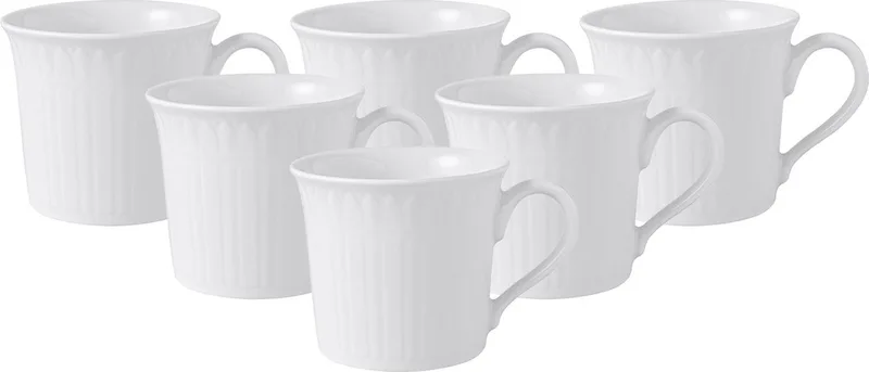 Kaffee- / Teetasse Cellini 200 ml Set van 6 by Villeroy & Boch in Wit-gekleurd – product photo