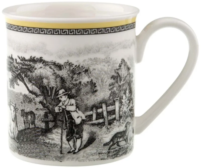 Kaffeebecher Audun Ferme 300 ml de Villeroy & Boch en Wit-grijs-geel – photo produit