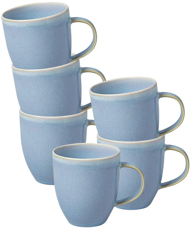 Kaffeebecher Crafted 358 ml Set van 6 by Villeroy & Boch in Turquoise – product photo