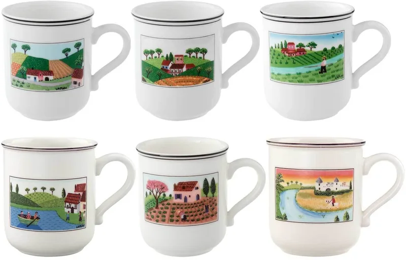 Kaffeebecher Kollektion Design Naif 300 ml Set van 6 by Villeroy & Boch in Gekleurd – product photo