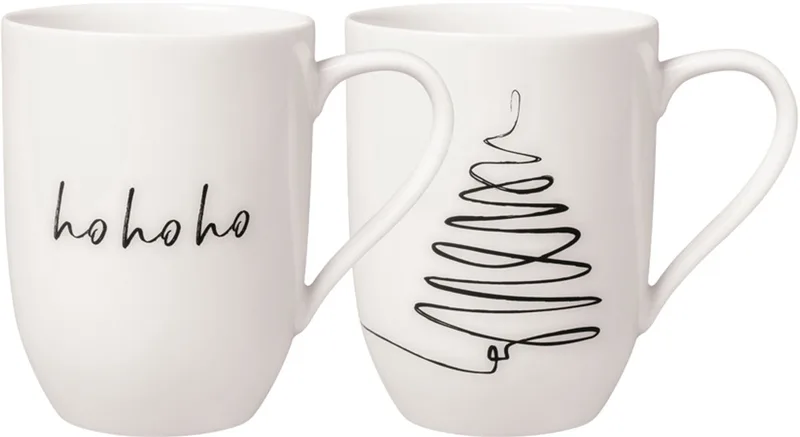Kaffeebecher XMAS Statement 280 ml Set van 2 by Villeroy & Boch in Wit-gekleurd – product photo