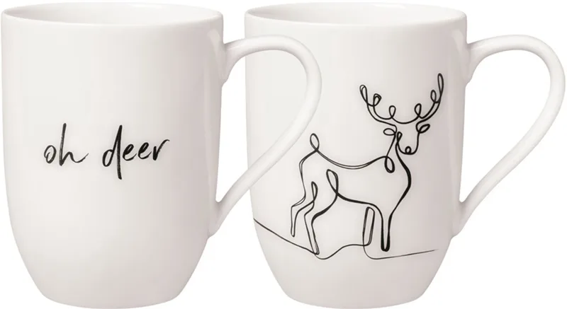 Kaffeebecher XMAS Statement 280 ml Set van 2 by Villeroy & Boch in Wit-gekleurd – product photo