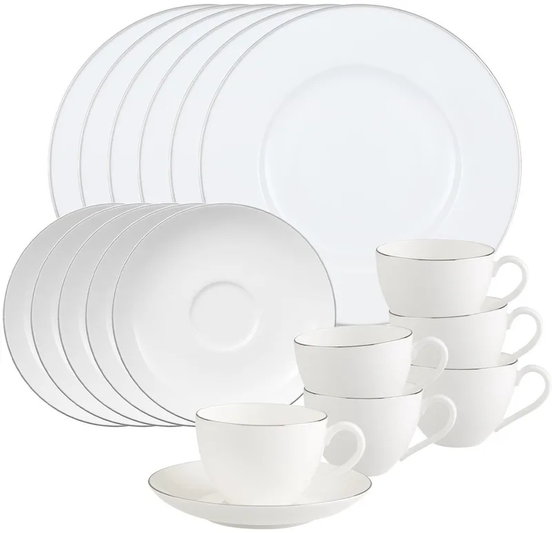 Kaffeeservice Anmut Platinum No.1 Set van 18 fra Villeroy & Boch i Wit-gekleurd – produktbillede
