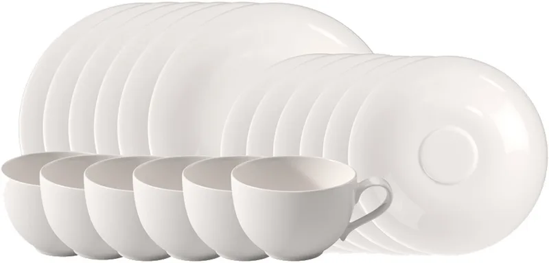 Kaffeeservice Essential Set van 18 fra Villeroy & Boch i Wit-gekleurd – produktbillede