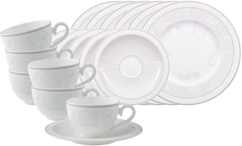 Kaffeeservice Gray Pearl Set van 18 by Villeroy & Boch in Wit-gekleurd – product photo