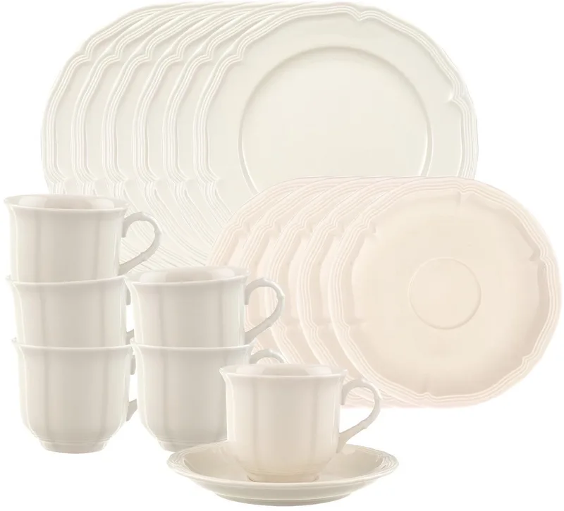 Kaffeeservice Manoir Set van 18 von Villeroy & Boch in Wit-gekleurd – Produktfoto