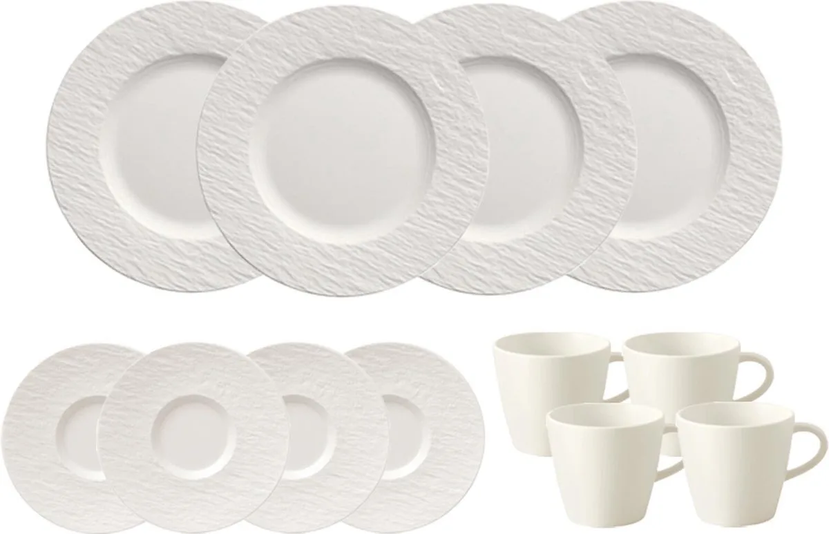 Kaffeeservice Manufacture Rock Set van 12 van Villeroy & Boch in Wit-gekleurd – productfoto