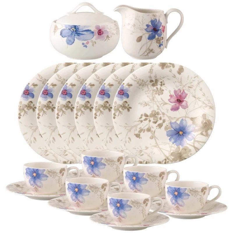 Kaffeeservice Mariefleur Gris Basic Set van 20 von Villeroy & Boch in Gekleurd – Produktfoto