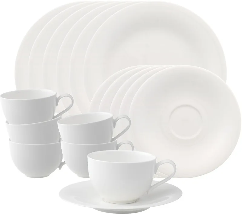 Kaffeeservice New Cottage Basic Set van 18 by Villeroy & Boch in Wit-gekleurd – product photo