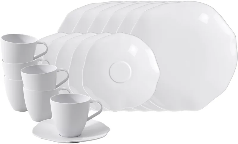 Kaffeeservice Pura Set van 18 von Villeroy & Boch in Wit-gekleurd – Produktfoto