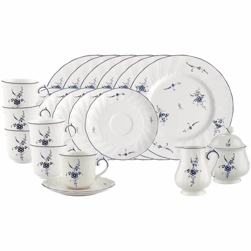 Kaffeeservice Vieux Luxembourg Set van 20 by Villeroy & Boch in Wit-blauw – product photo