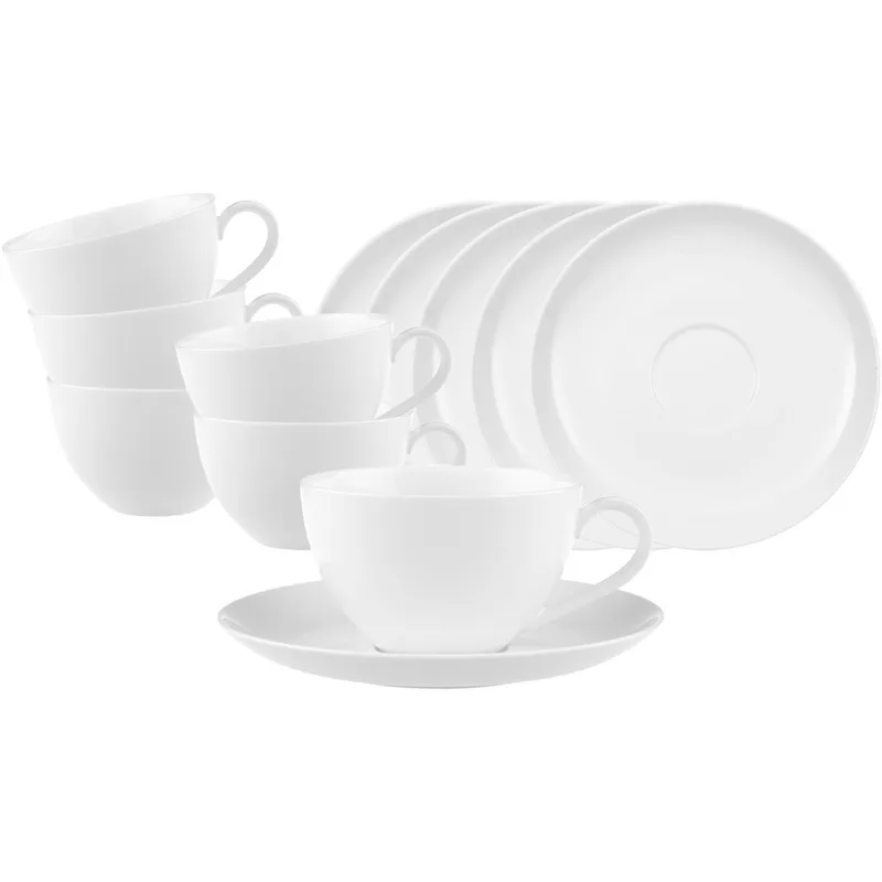 Kaffeetasse mit Untertasse Anmut 6er Set Set van 12 von Villeroy & Boch in Wit-gekleurd – Produktfoto