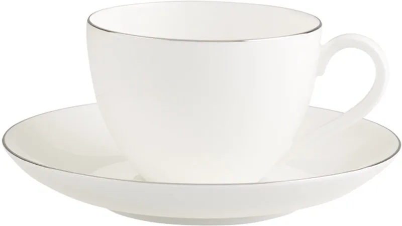 Kaffeetasse mit Untertasse Anmut Platinum No.1 150 ml by Villeroy & Boch in Wit-gekleurd – product photo