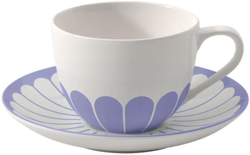 Kaffeetasse mit Untertasse Fleur Couleur 160 ml de Villeroy & Boch en Bleu – photo produit