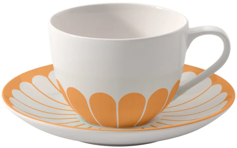 Kaffeetasse mit Untertasse Fleur Couleur 160 ml by Villeroy & Boch in Yellow – product photo