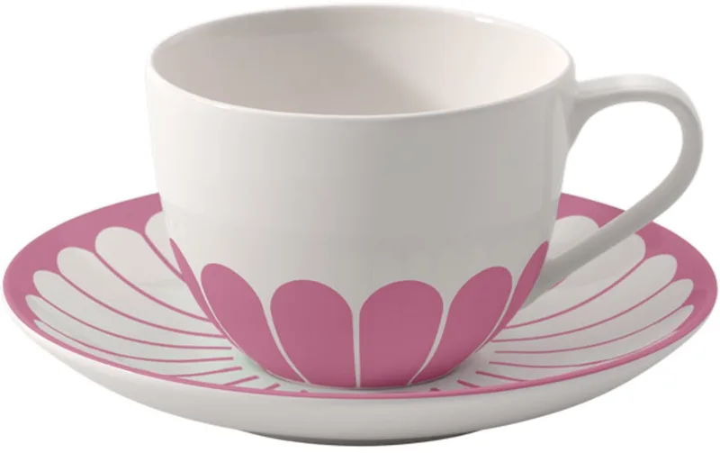 Kaffeetasse mit Untertasse Fleur Couleur 160 ml de Villeroy & Boch en Rose – photo produit