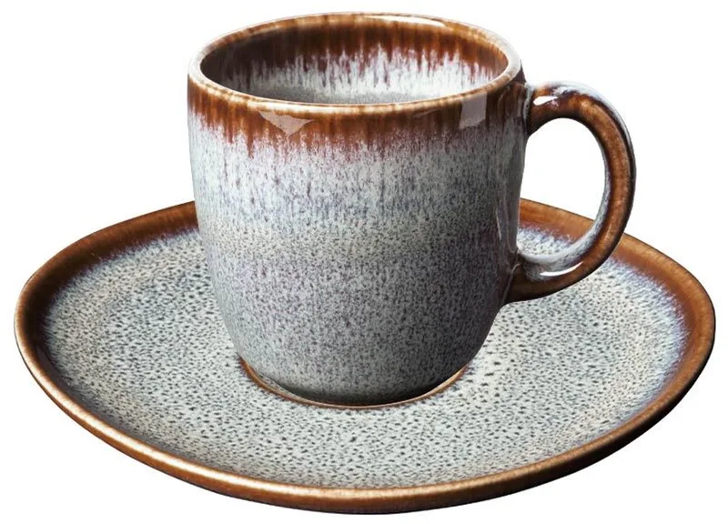 Kaffeetasse mit Untertasse Lave 190 ml von Villeroy & Boch in Beige – Produktfoto