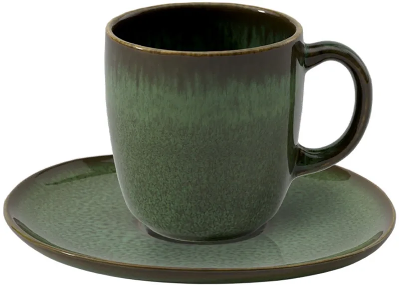 Kaffeetasse mit Untertasse Lave 190 ml by Villeroy & Boch in Green – product photo